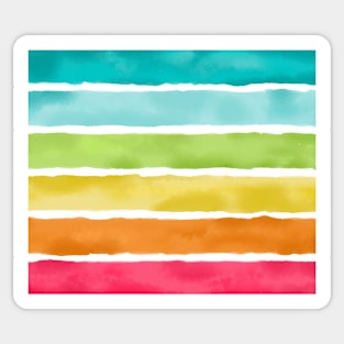 Watercolor Colorful Stripes Sticker